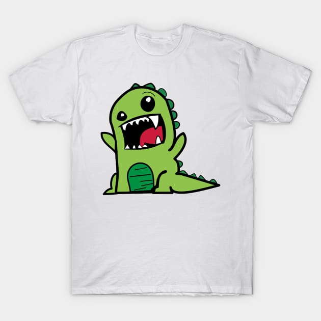 Cute Dinosaur T-Shirt by zkeenum